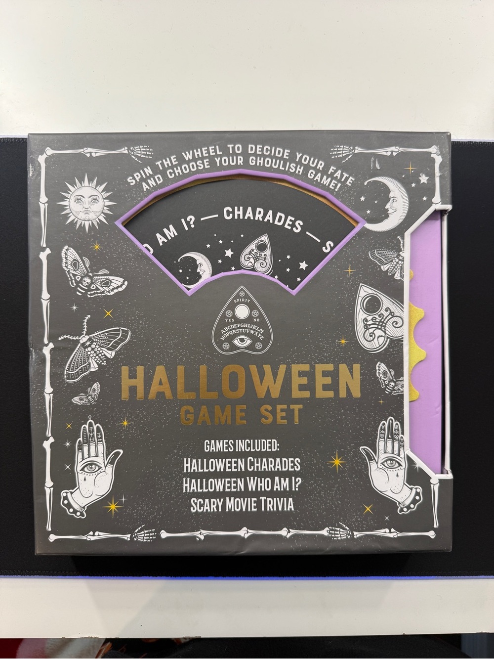 Professor Puzzle Halloween Game Set Charades Scary Movie Trivia Who Am I Spooky